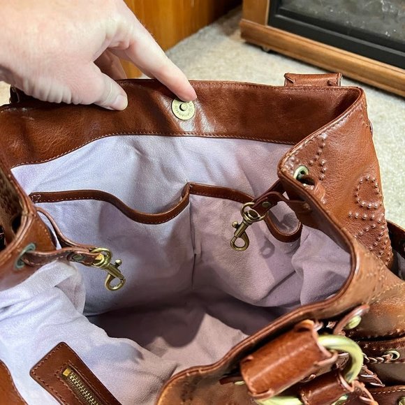 Vintage Kooba Tooled Leather Handbag - Picture 10 of 11